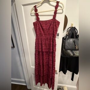 SAYLOR Burgundy Floral Maxi Dress || NWT